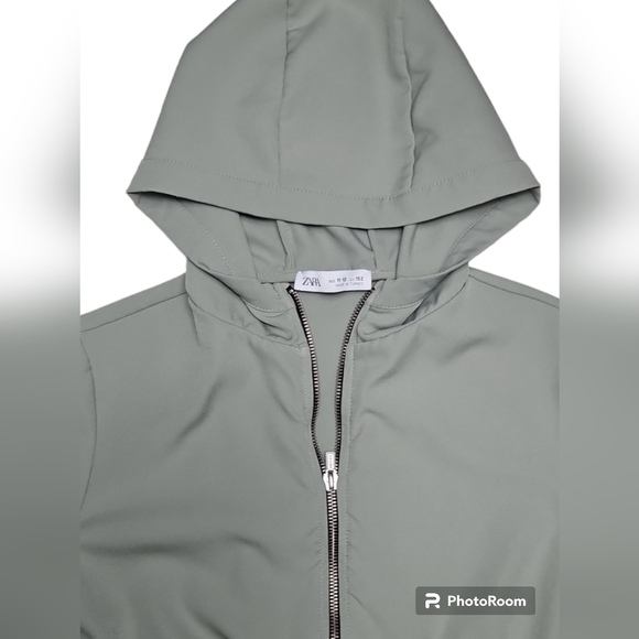 Zara Girls Jacket Olive/black Size 11-12 - Picture 4 of 6